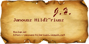 Janousz Hiláriusz névjegykártya